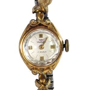 Vintage Waltham Mechanical Wind-up Ladies Watch 17 Jewels Swiss Made Not Working